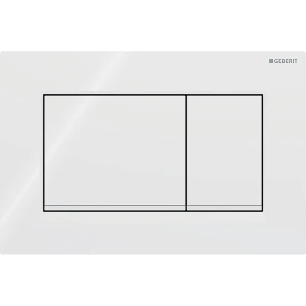 Mặt nạ nhấn xả Geberit Sigma30, xả kép, màu trắng mờ và trắng 115883111.