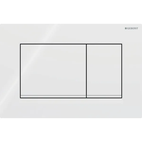 Mặt nạ nhấn xả Geberit Sigma30, xả kép, màu trắng mờ và trắng 115883111.