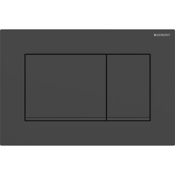 Mặt nạ nhấn xả Geberit Sigma30, xả kép, màu đen mờ và đen, có phủ chống bám bẩn 115883161