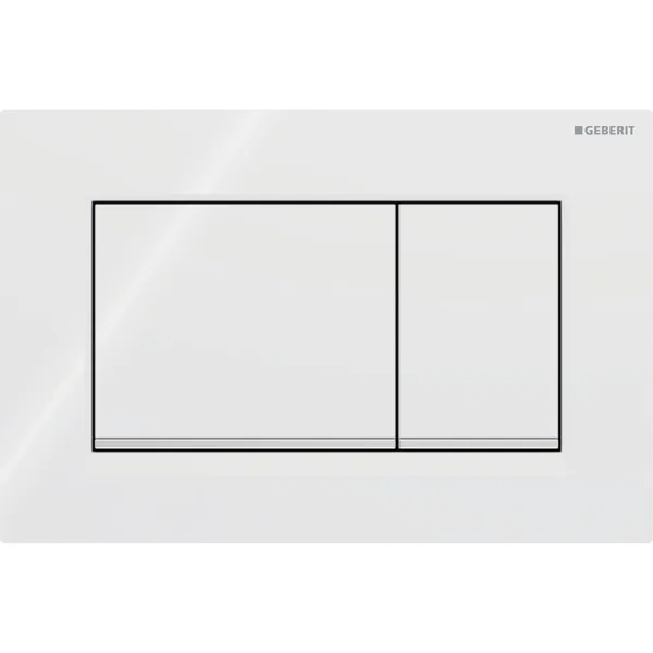 Mặt nạ nhấn xả Geberit Sigma30, xả kép, màu trắng và chrome bóng 115883KJ1.