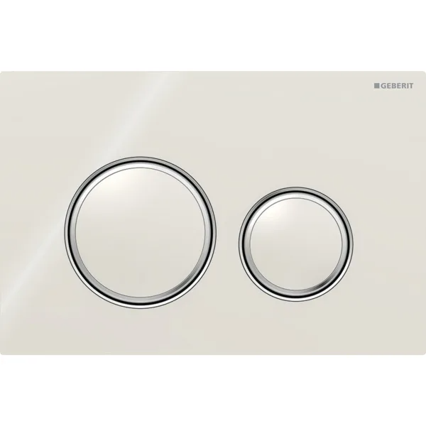 Mặt nạ nhấn xả Geberit Sigma21, xả kép, màu  xám cát và chrome 115884JL1