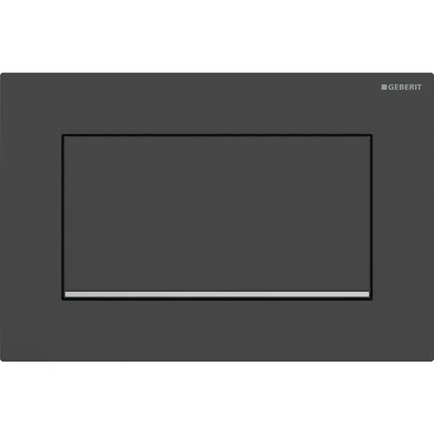 Mặt nạ nhấn xả Geberit Sigma30, xả dừng và xả ( chỉ xả khi nhấn ) , màu đen mờ và chrome 115893141.
