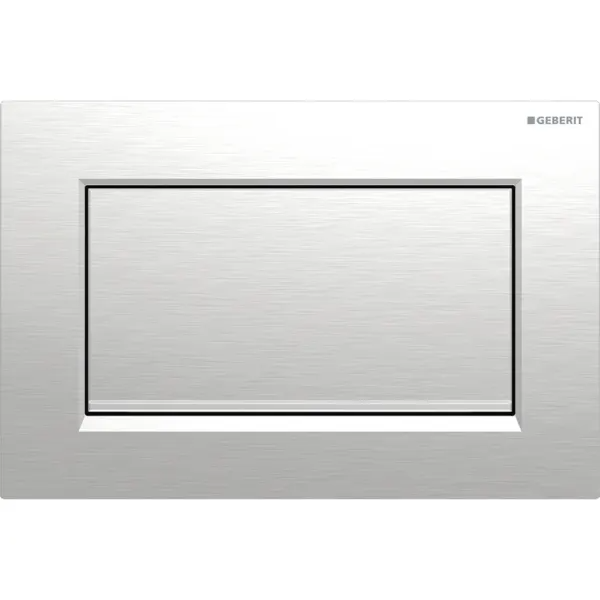 Mặt nạ nhấn xả Geberit Sigma30, xả dừng và xả, màu chrome và chrome xước, có phủ chống bán bẩn 115893KX1