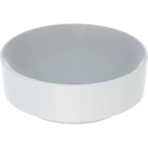 Chậu rửa đặt nổi Geberit VariForm, hình tròn, đường kính 40 cm, có xả tràn, màu trắng 500768012