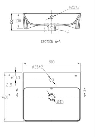 Chậu đặt bàn,hiệu Roca, A32788K00T