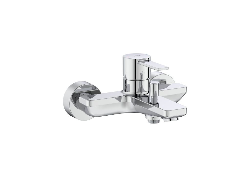 Củ sen nóng lạnh gắn tường, hiệu ROCA, dòng Targa, màu chrome - A5A025FC0N