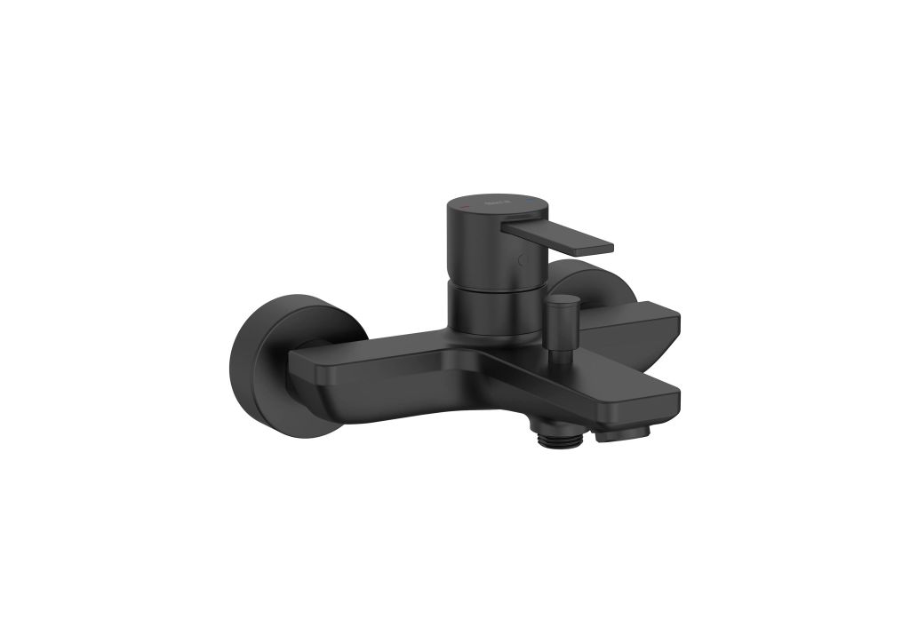 Củ sen nóng lạnh gắn tường, hiệu ROCA, dòng Targa, màu matt black - A5A025FNBN