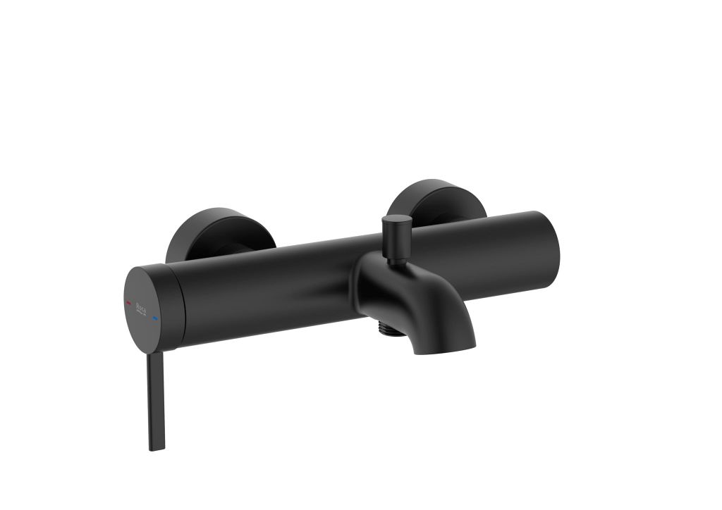 Củ sen nóng lạnh gắn tường, hiệu ROCA, dòng ONA, màu matt black - A5A029ENB0