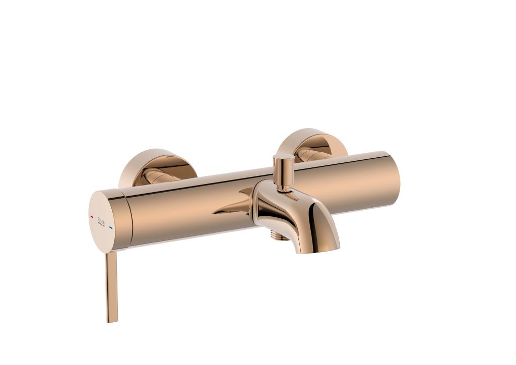 Củ sen nóng lạnh gắn tường, hiệu ROCA, dòng ONA, màu rose gold - A5A029ERG0