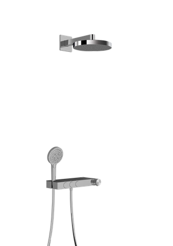 Bộ sen nhiệt độ (gồm bộ trộn, tay sen, dây sen), hiệu ROCA, dòng FLOW T, màu chrome - A5A2A10C0N
