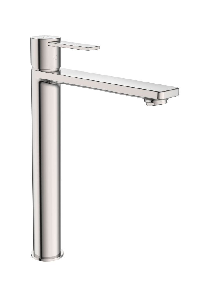 Vòi chậu nóng lạnh cao 1 lỗ, chưa bao gồm bộ xả, hiệu ROCA, dòng Targa, màu stainless steel - A5A345FSMN