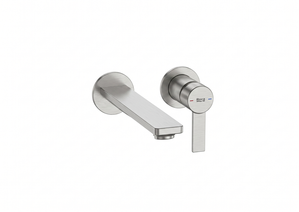 	
Vòi chậu rửa gắn tường, chưa bao gồm bộ xã, cần đặt kèm van âm A5E3503SMN, hiệu ROCA, dòng Targa, màu stainless steel, chất liệu Đồng - A5A355FSMN