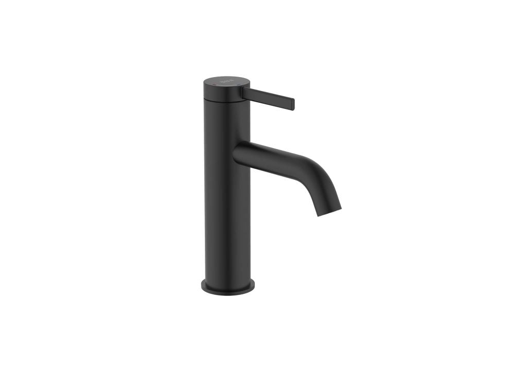 Vòi chậu rửa nóng lạnh thấp 1 lỗ, gồm bộ xả, hiệu ROCA, dòng ONA, màu matt black - A5A3A9ENBN