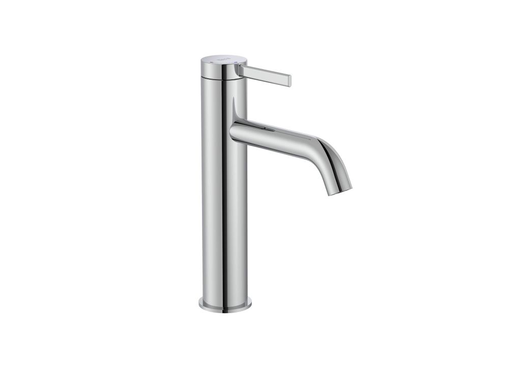 Vòi chậu rửa nóng lạnh trung 1 lỗ, gồm bộ xả, hiệu ROCA, dòng ONA, màu chrome - A5A3C9EC0N