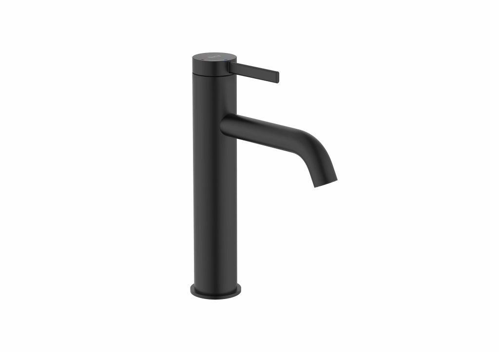 Vòi chậu rửa nóng lạnh trung 1 lỗ, gồm bộ xả, hiệu ROCA, dòng ONA, màu matt black - A5A3C9ENBN