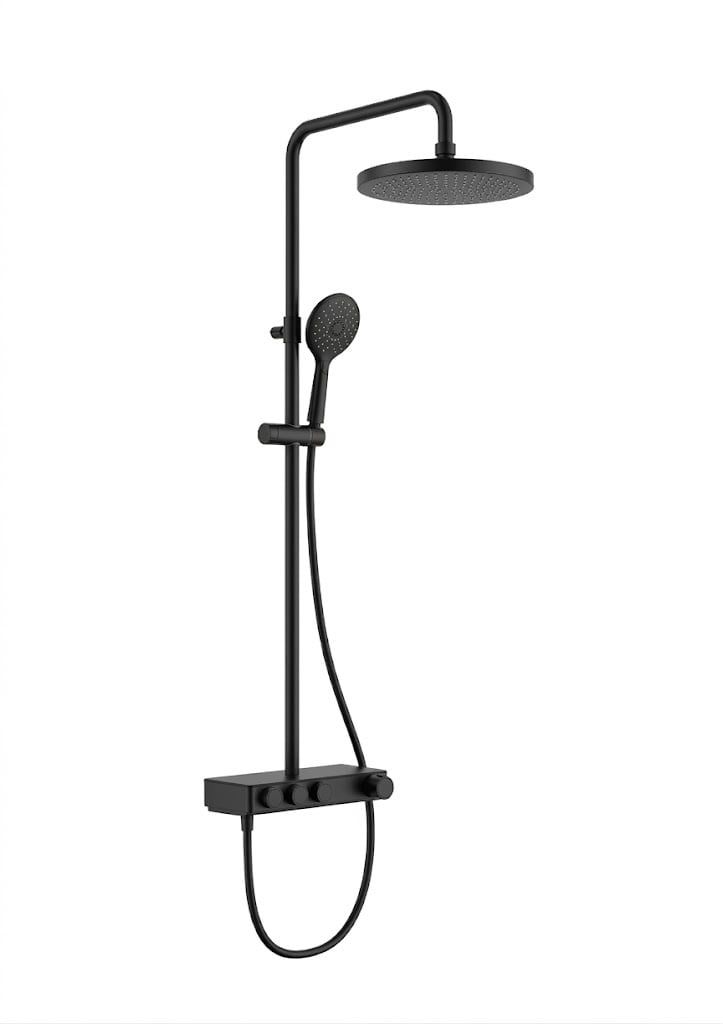 Bộ cây sen nhiệt độ liền thân, 2 chức năng, hiệu ROCA, dòng INDEX-T, màu matt black - A5A9J09NBN