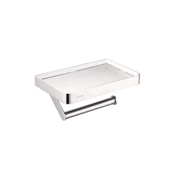 Lô giấy kết hợp kệ để đồ, màu Chrome, hiệu Moen, chất liệu Thép không gỉ, kích thước 200x135mm