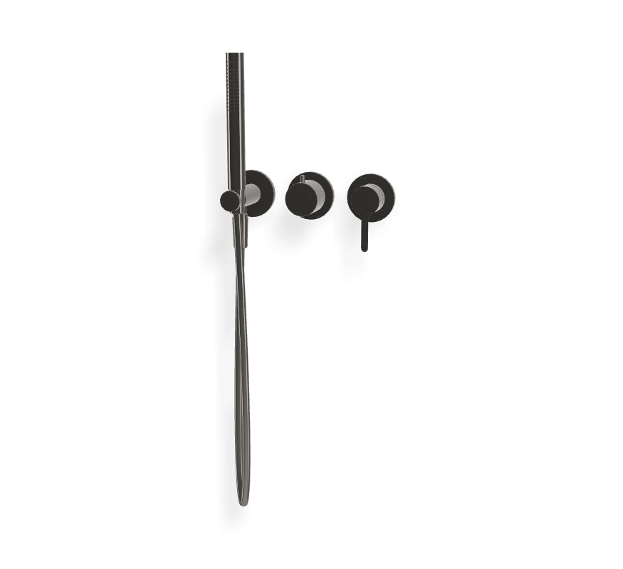 Bộ sen ống trúc, hiệu FIMA, dòng Snap, màu BLACK CHROME, F3129WX8CN
