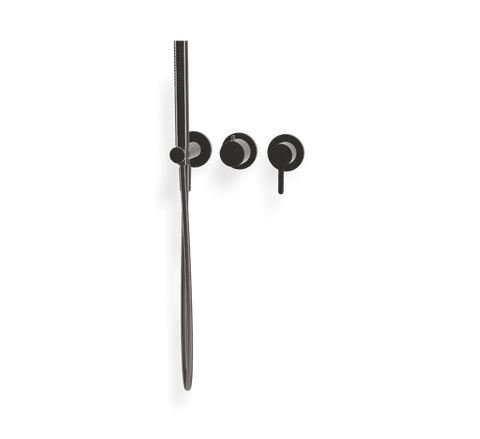 Bộ sen ống trúc, hiệu FIMA, dòng Snap, màu BLACK CHROME, F3129WX8CN