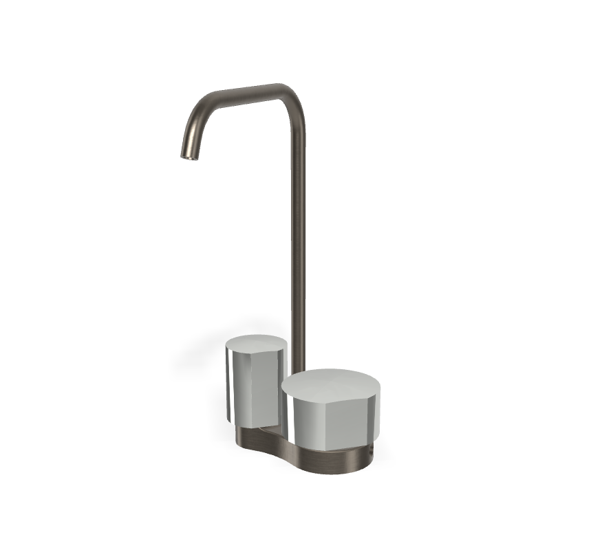 Vòi chậu nóng lạnh, hiệu FIMA, dòng So, màu BRUSHED BLACK CHROME, F3171ACS