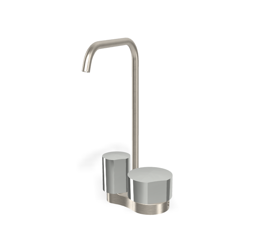 Vòi chậu nóng lạnh, hiệu FIMA, dòng So, màu BRUSHED NICKEL