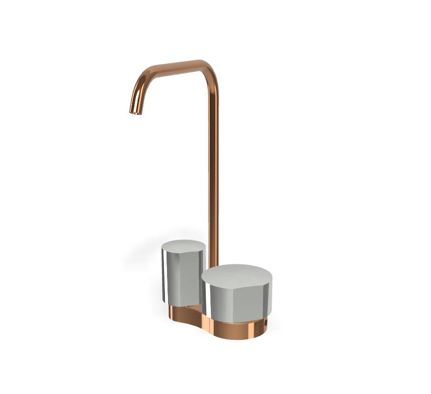 Vòi chậu nóng lạnh bao gồm xả nhấn, hiệu FIMA, dòng So, màu AMBER BRONZE, F3171AZL