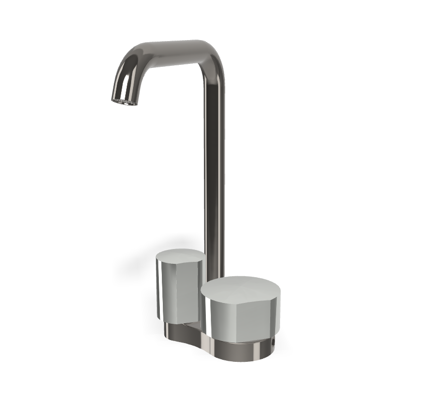 Vòi chậu nóng lạnh, hiệu FIMA, dòng So, màu BLACK CHROME, F3171BCN