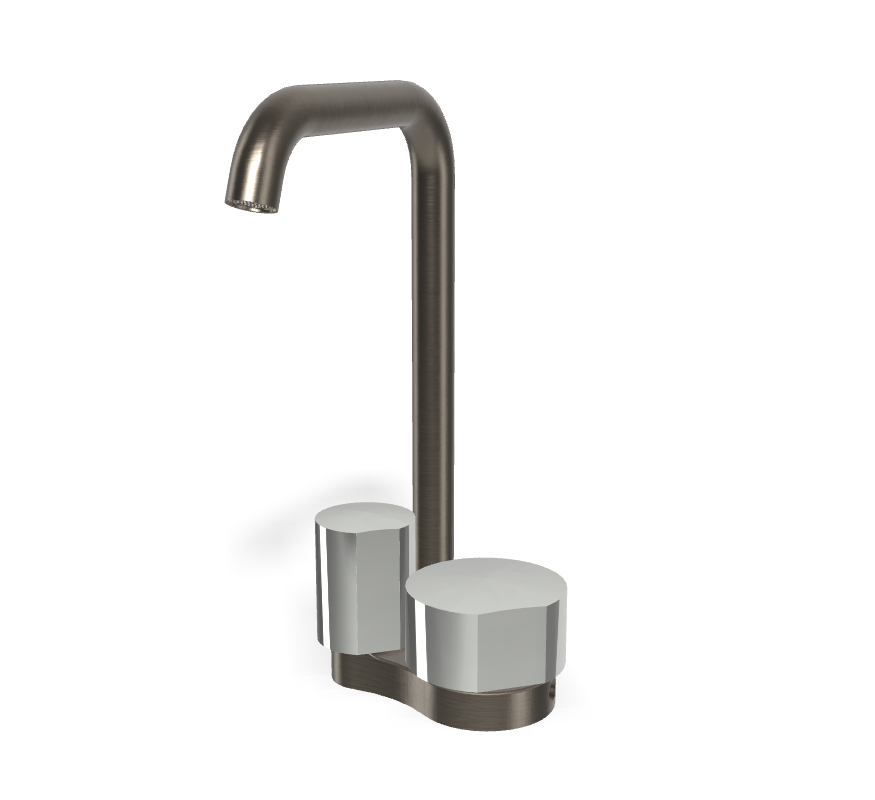 Vòi chậu nóng lạnh, hiệu FIMA, dòng So, màu BRUSHED BLACK CHROME, F3171BCS