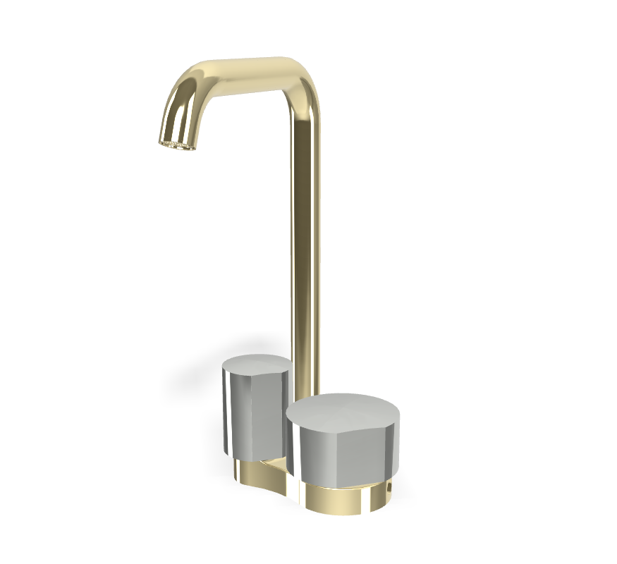 Vòi chậu nóng lạnh, hiệu FIMA, dòng So, màu CHAMPAGNE, F3171BHL