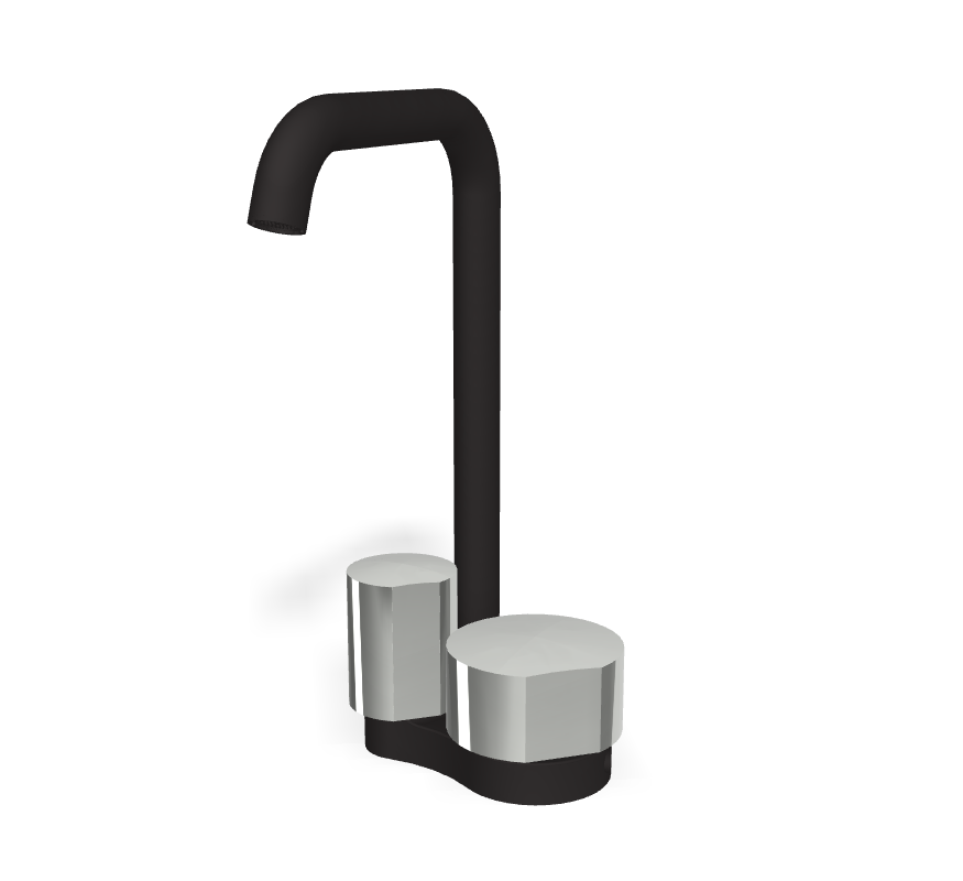 Vòi chậu nóng lạnh, hiệu FIMA, dòng So, màu BLACK MATT, F3171BNS
