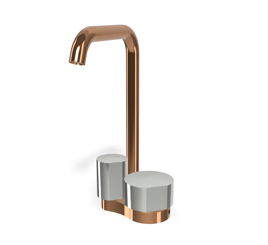 Vòi chậu nóng lạnh, hiệu FIMA, dòng So, màu AMBER BRONZE