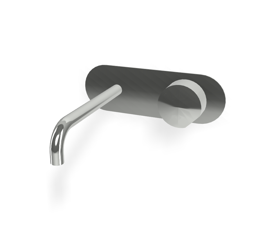 Vòi chậu nóng lạnh 2 lỗ gắn tường, hiệu FIMA, dòng So, màu CHROME, F3171WLX5CR