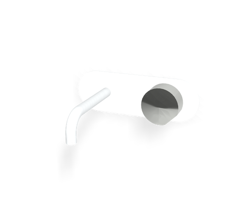 Vòi chậu nóng lạnh 2 lỗ gắn tường, hiệu FIMA, dòng So, màu WHITE MATT, F3171WX5BS