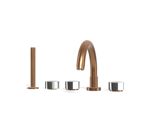 Vòi xả bồn 5 lỗ gắn thành, hiệu FIMA, dòng So, màu WHITE MATT, F3174BS