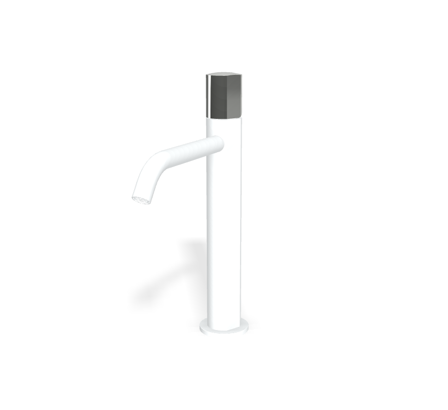 Vòi chậu cao nóng lạnh 1 lỗ, hiệu FIMA, dòng So, màu WHITE MATT, F3181/HBS