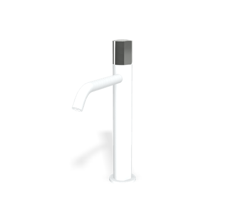 Vòi chậu cao nóng lạnh 1 lỗ, hiệu FIMA, dòng So, màu WHITE MATT, F3181/HBS