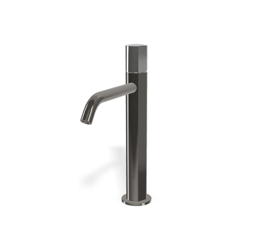 Vòi chậu cao nóng lạnh 1 lỗ, hiệu FIMA, dòng So, màu BLACK CHROME,F3181/HCN