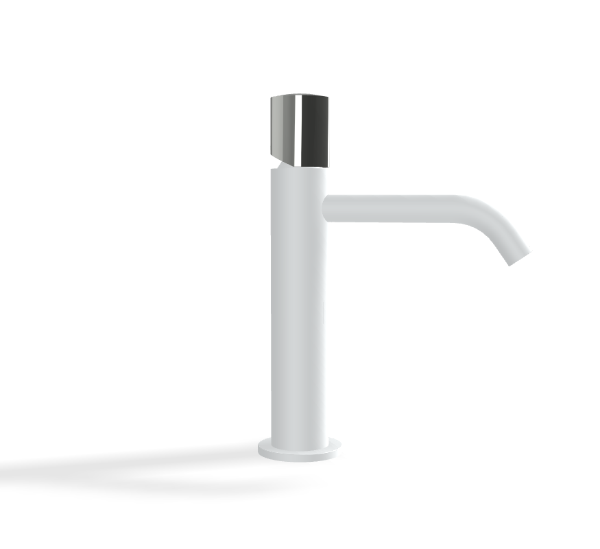 Vòi chậu trung nóng lạnh 1 lỗ, hiệu FIMA, dòng So, màu WHITE MATT, F3181BS