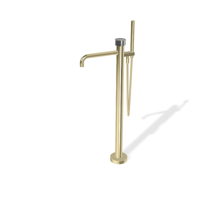 Vòi xả bồn đặt sàn, hiệu FIMA, dòng So, màu CHAMPAGNE, F3184/4NHL