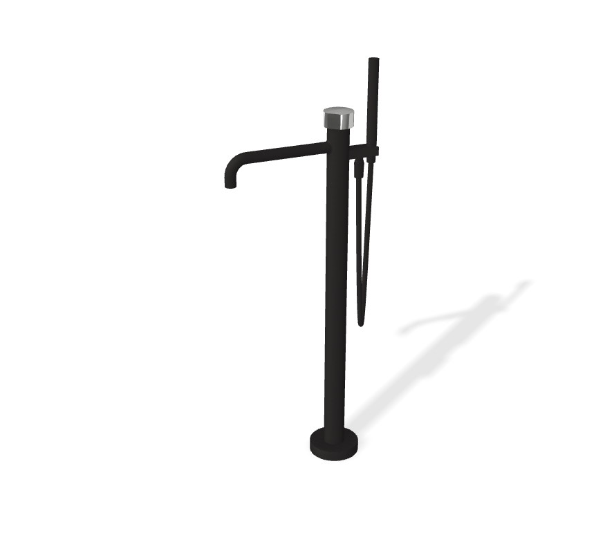Vòi xả bồn đặt sàn, hiệu FIMA, dòng So, màu BLACK MATT, F3184/4NNS
