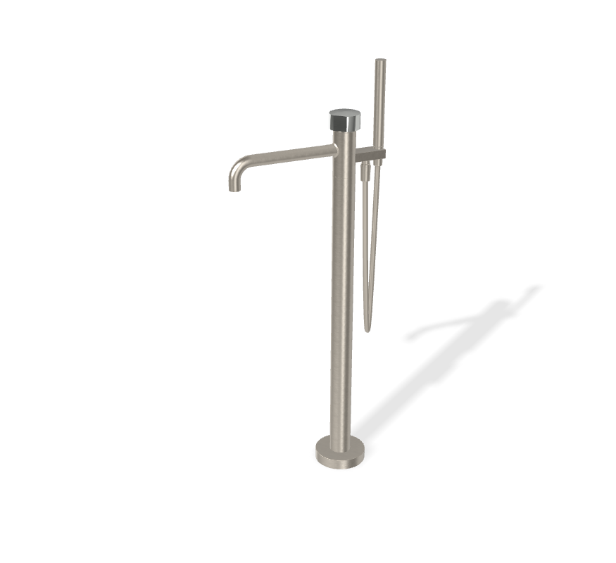 Vòi xả bồn đặt sàn, hiệu FIMA, dòng So, màu BRUSHED NICKEL, F3184/4NSN