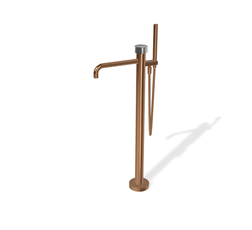 Vòi xả bồn đặt sàn, hiệu FIMA, dòng So, màu AMBER BRONZE, chất liệu Đồng, F3184/4NZL