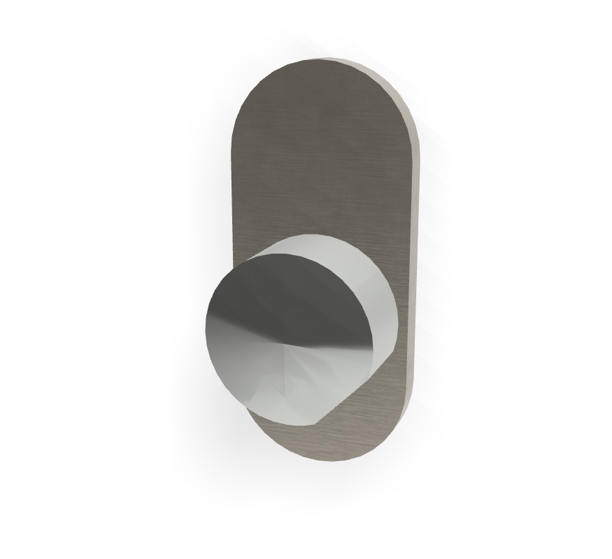 Mặt nạ điều khiển van âm tường 1 chức năng, hiệu FIMA, dòng So, màu BRUSHED NICKEL, F3189E1SN