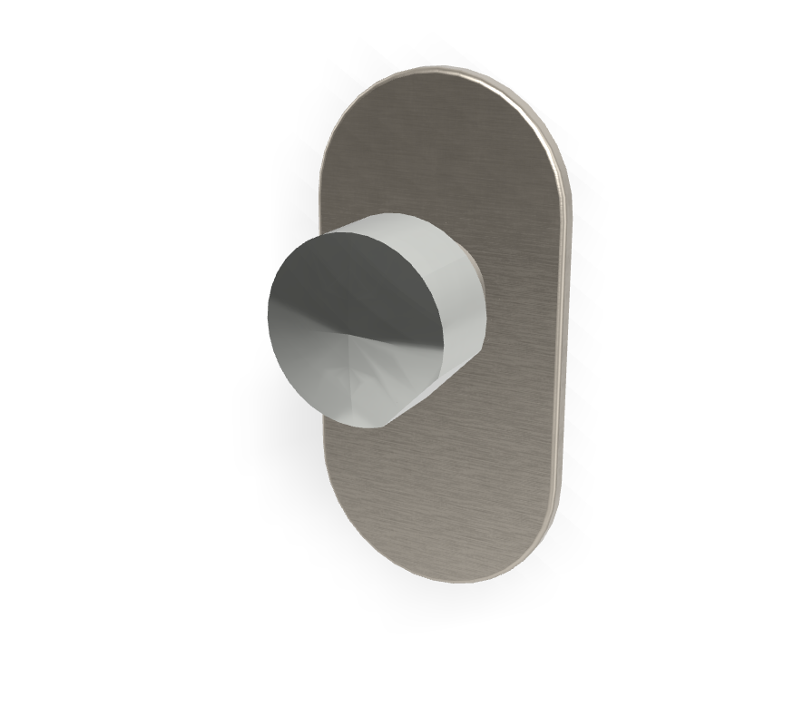 Mặt nạ điều khiển van âm tường 1 chức năng, hiệu FIMA, dòng So, màu BRUSHED NICKEL, F3189X1SN