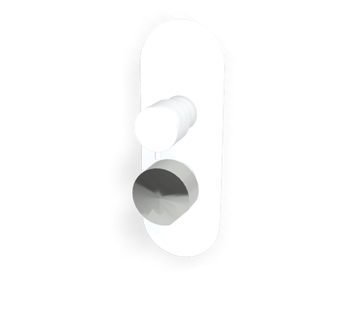 Mặt nạ điều khiển van âm tường 3 chức năng, hiệu FIMA, dòng So, màu WHITE MATT, F3189X6BS