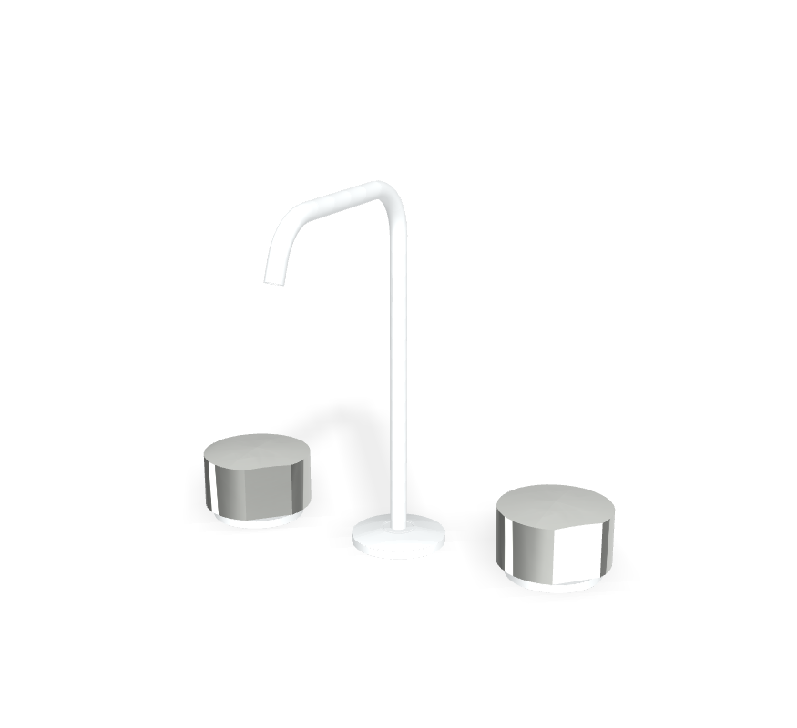 Vòi chậu 3 lỗ nóng lạnh, hiệu FIMA, dòng So, màu WHITE MATT, F3191ABS