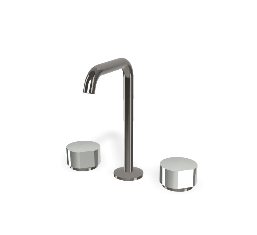 Vòi chậu 3 lỗ nóng lạnh, hiệu FIMA, dòng So, màu BLACK CHROME, F3191BCN