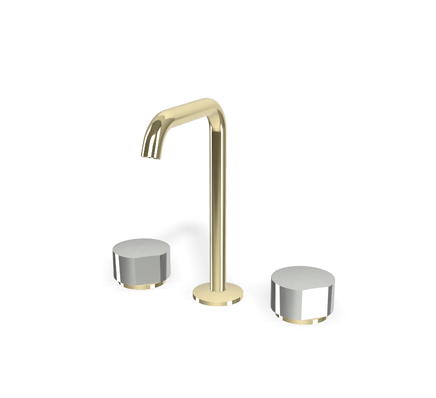 Vòi chậu 3 lỗ nóng lạnh, hiệu FIMA, dòng So, màu CHAMPAGNE, F3191BHL