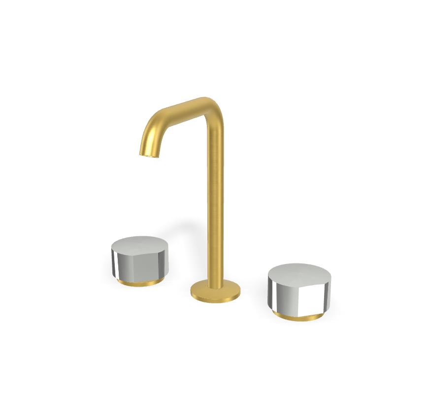 Vòi chậu 3 lỗ nóng lạnh, hiệu FIMA, dòng So, màu BRUSHED GOLD, F3191BOS