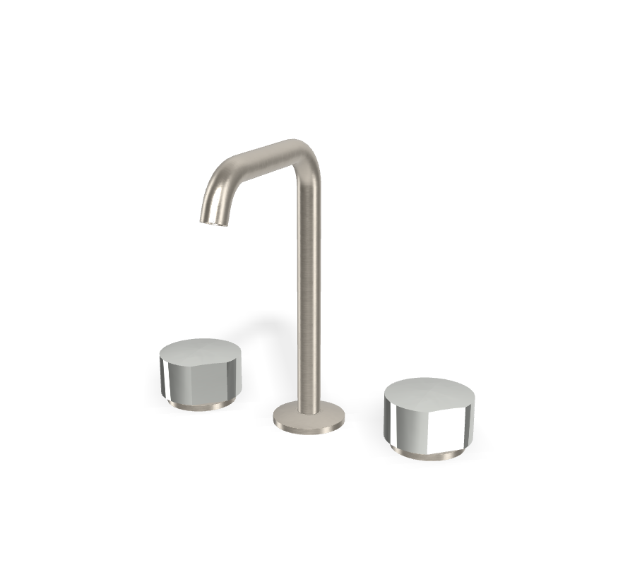 Vòi chậu 3 lỗ nóng lạnh, hiệu FIMA, dòng So, màu BRUSHED NICKEL, F3191BSN